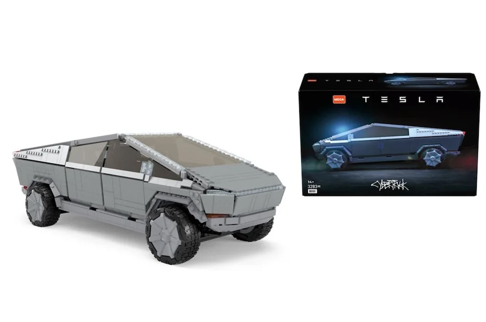 玩具公司 MEGA 打造迷你版 Tesla Cybertruck 积木模型-锋巢网