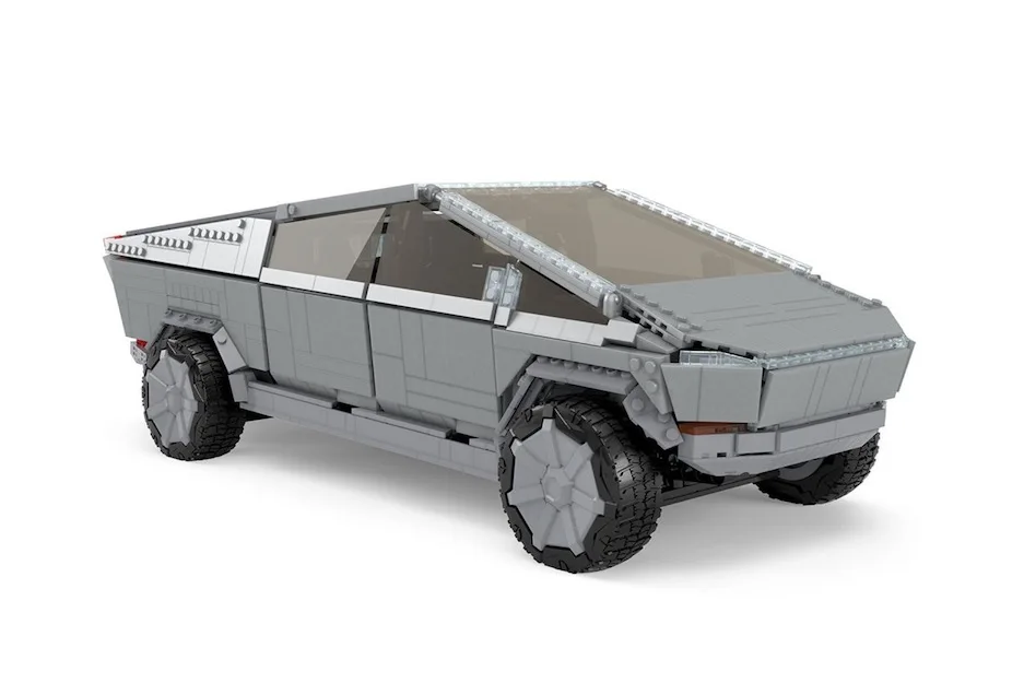 玩具公司 MEGA 打造迷你版 Tesla Cybertruck 积木模型-锋巢网